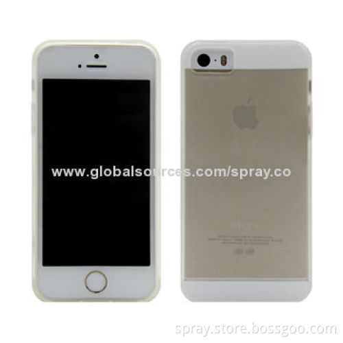 White and Pearl Matt Finish/2-color Panel IMD TPU Case Cover for iPhone 5S, Lightweight